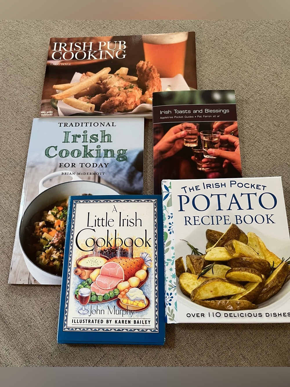Irish Cookbooks Lot, Pub, Potatoes, Paperback, New and Vintage, Bonus Book